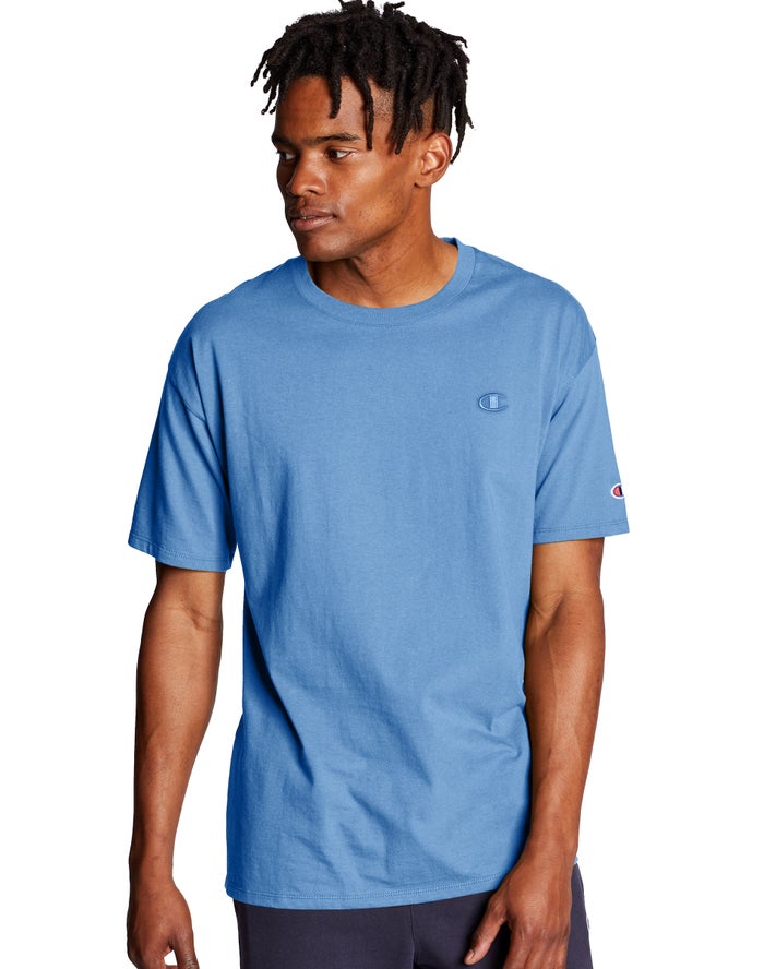 Champion T-Shirt Heren - Blauw - Classic Jersey ( 269380-ZGK )